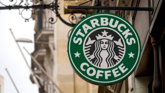 Starbucks signage.