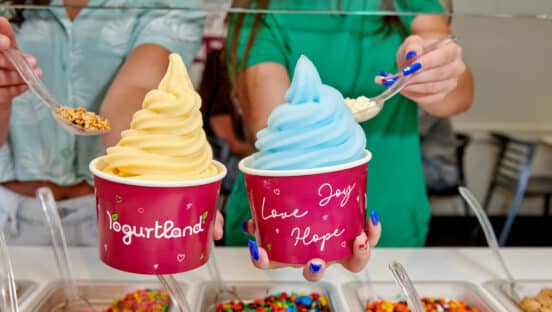 Frozen yogurt from Yogurtland.