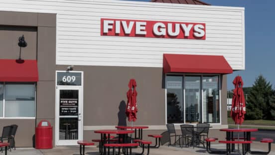 Five Guys storefront.
