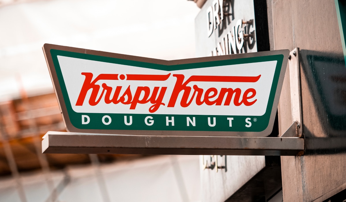 Krispy Kreme signage.