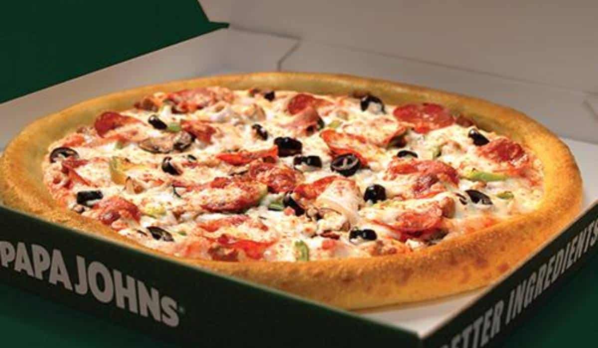 The Works pizza from Papa Johns.