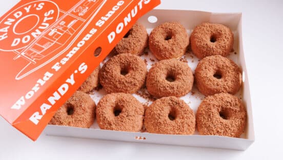 Cinnamon Crumb Dozen from Randy's Donuts.