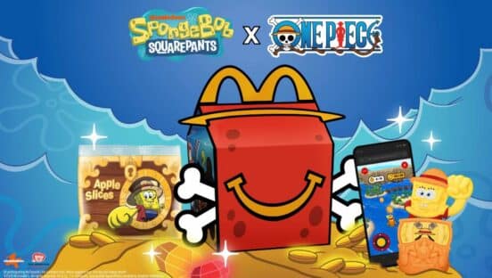 Happy Meals with SpongeBob and One Piece.