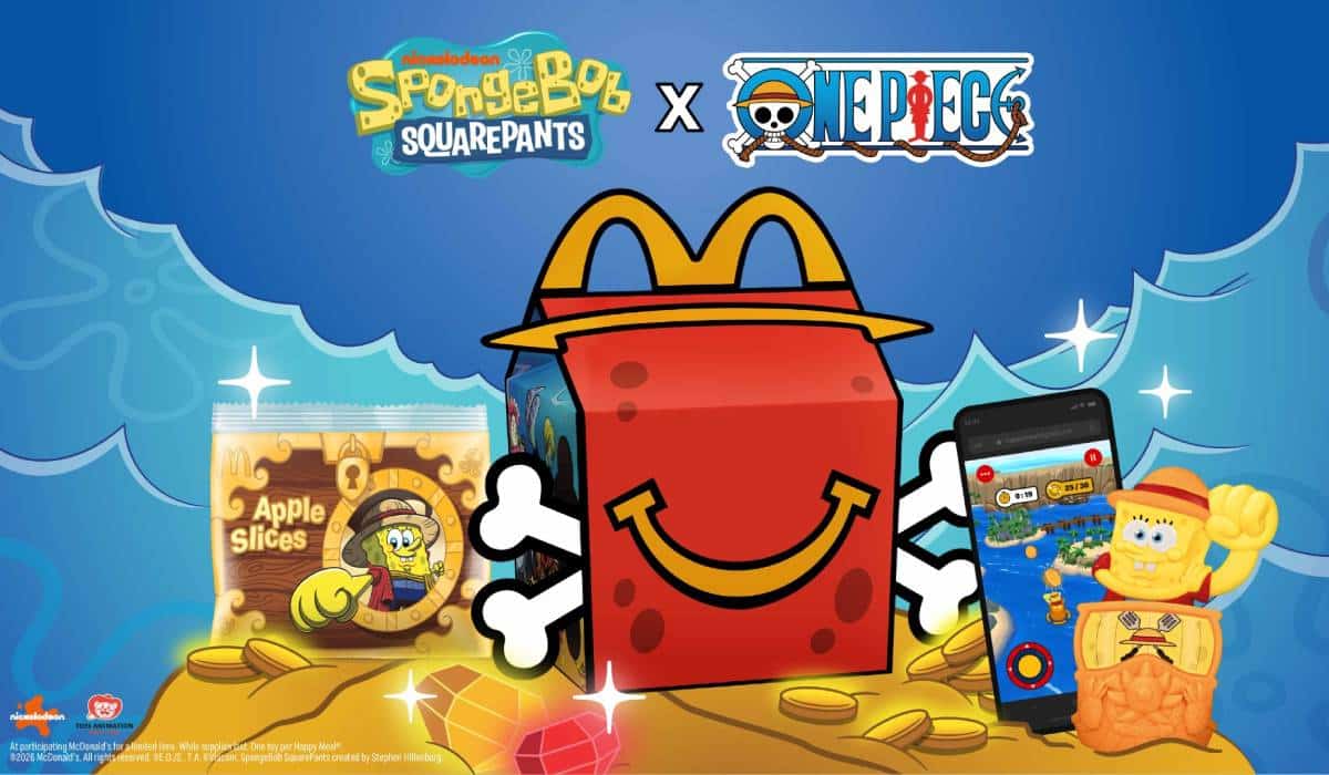 Happy Meals with SpongeBob and One Piece.