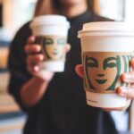 Starbucks cups.