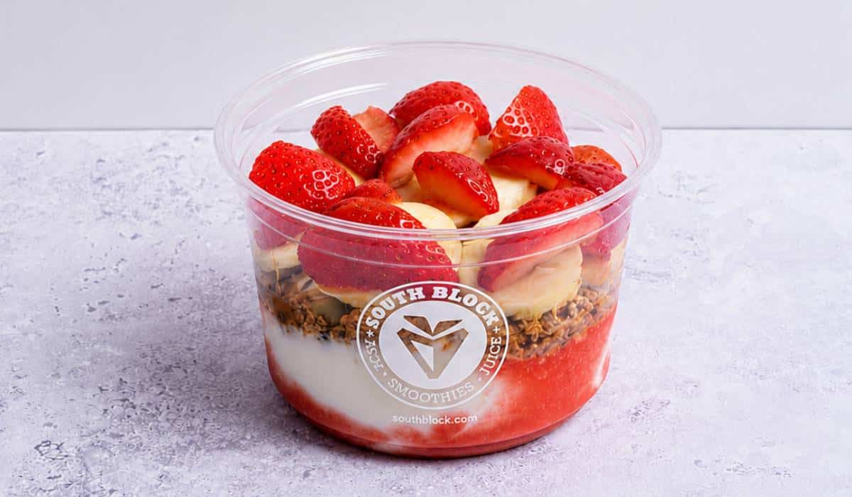 South Block's Berry Glazed Protein Yogurt Bowl.