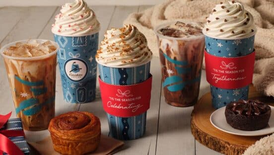 Holiday menu from Caribou Coffee.