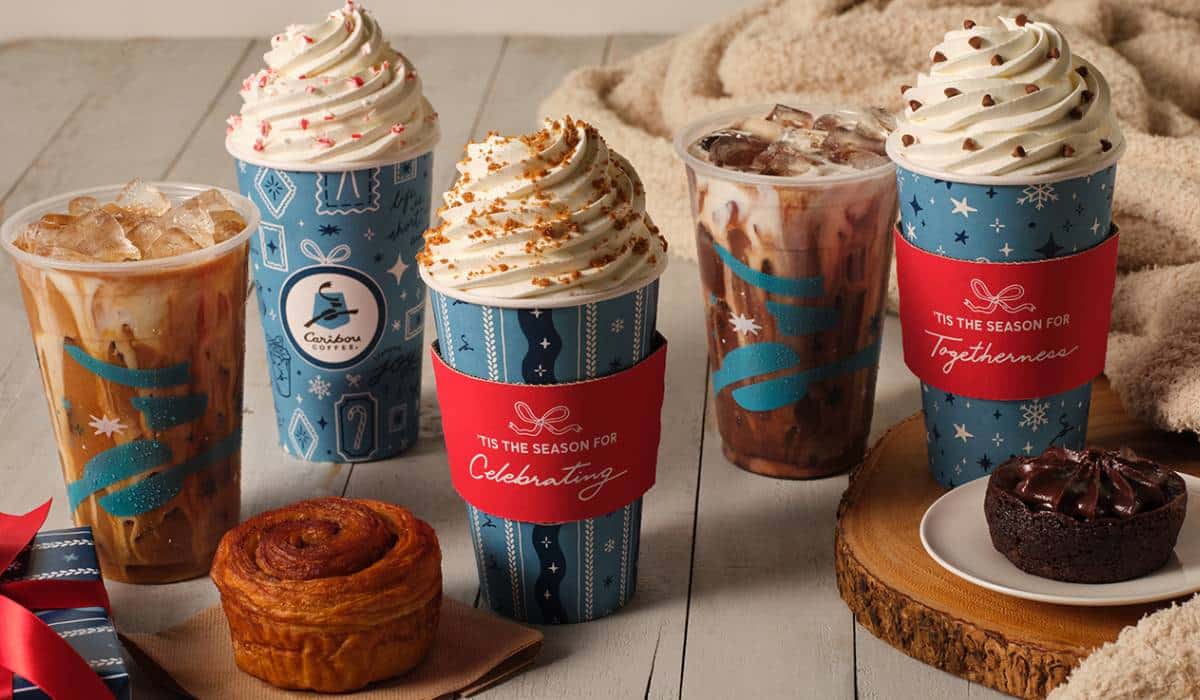 Holiday menu from Caribou Coffee.