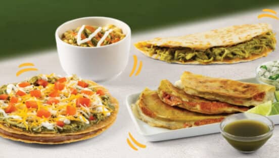 Taco Cabana's Chicken Poblano platform.