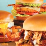 Farmer Boys chicken sandwiches.