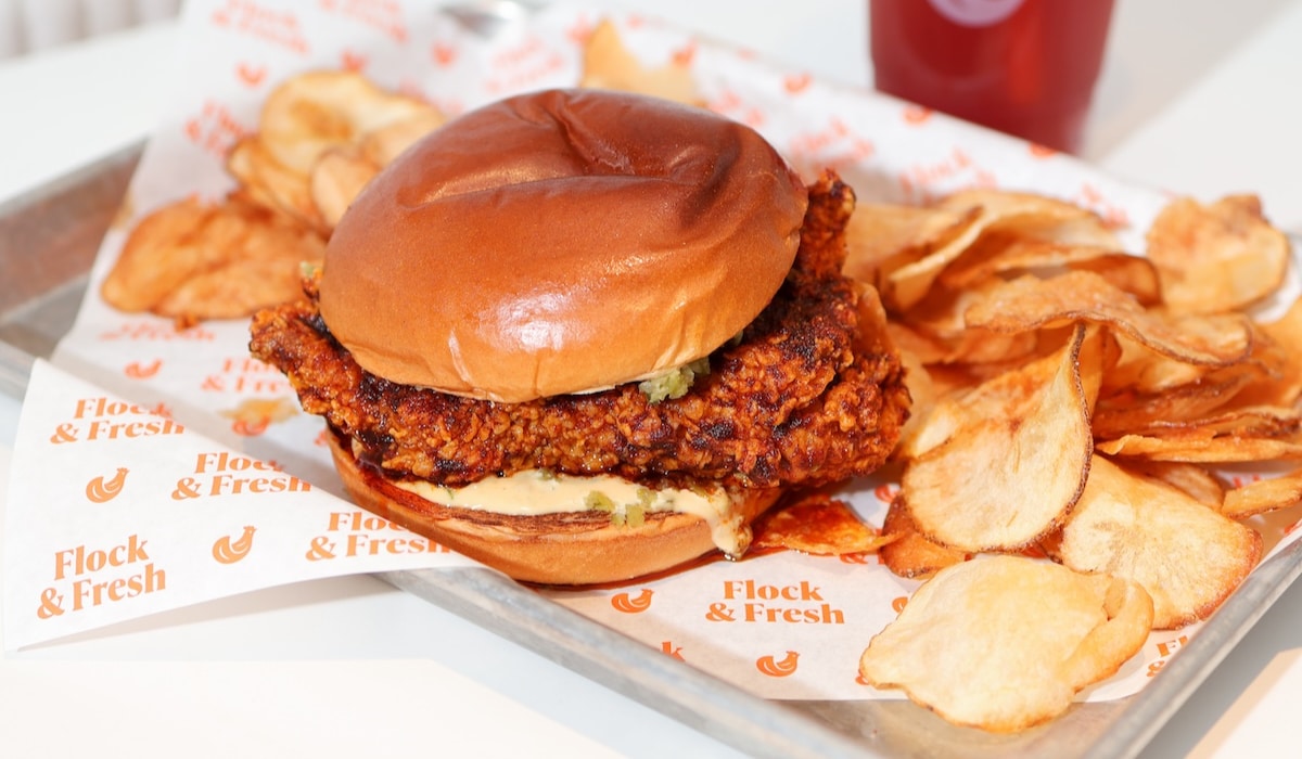 Flock & Fresh's new Spicy Chicken Sandwich.