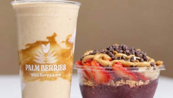 Cookie Butter Bowl and Cookie Blend Smoothie from Palm Berries.