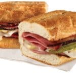 Pastrami sandwiches from Potbelly.