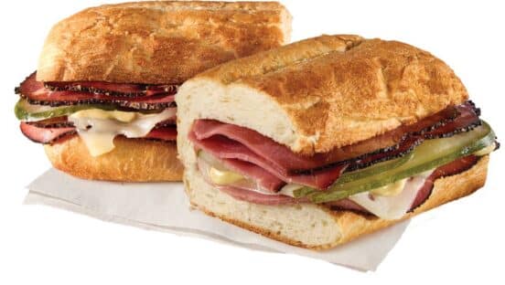 Pastrami sandwiches from Potbelly.
