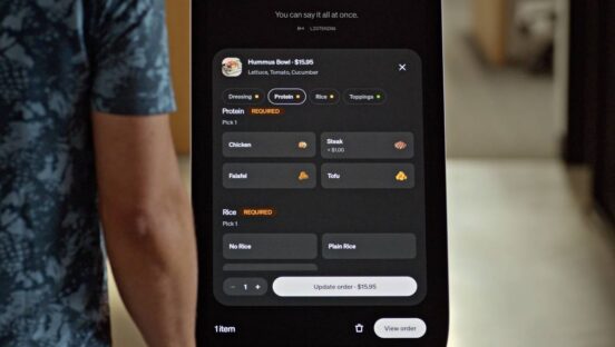 Square's kiosk in action.