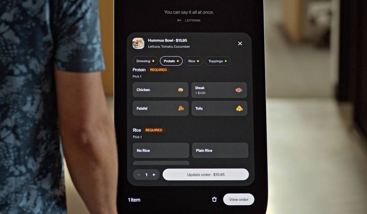 Square's kiosk in action.