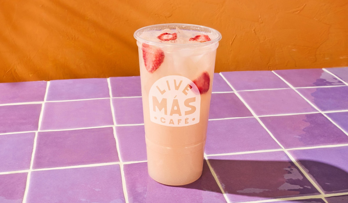 Strawberry Horchata beverage from Taco Bell.
