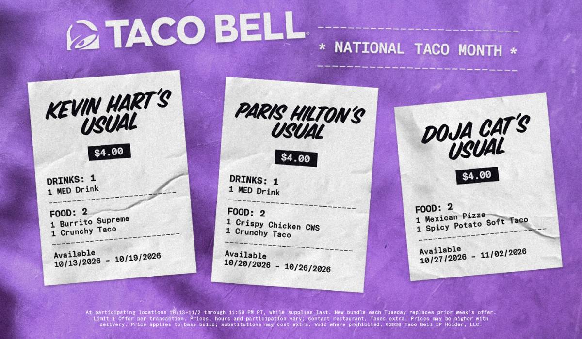 Taco Bell celebrity orders.