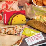 Taco John's food spread.